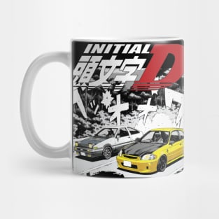 Initial D Drifting ek9 spoon todo vs AE86 Takumi racing Mug